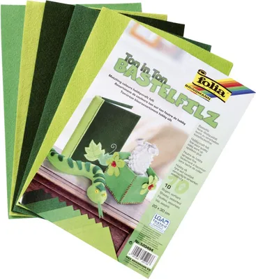 Obrázek produktu pro Folia 520494, Plst, Zelená, 10 kusů, 200 mm, 300 mm
