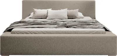 Obrázek produktu pro Čalouněná postel FEDVE Jenne z látky bouclé, 160x200 cm, hnědá