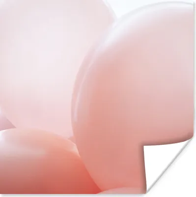 Produktbild von MuchoWow® Poster Ballon - Rosa - Pastell 50x50 cm - Wohnzimmerdekoration