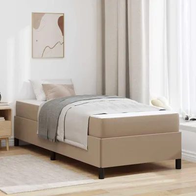 Productafbeelding van Maison Exclusive - Bedframe met matras, cappuccino kleur, 90 x 200 cm, gestoffeerd
