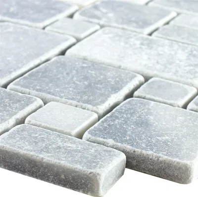 Produktbild von Naturstein Marmor Mosaikfliesen Kilkenny Hellgrau