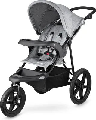 Produktbild von Jogging Kinderwagen mit großen Luftreifen, ideal für schwieriges Gelände, Grau