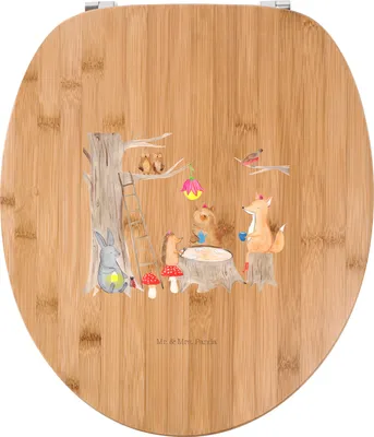 Produktbild von Mr. & Mrs. Panda klo deckel Waldtiere Picknick - Transparent - Geschenk, Fuchs, Toilettendeckel, Klo-Deckel, Maus, Igel, WC Brille, Wald, Gute Laune, Hase, Klodeckel