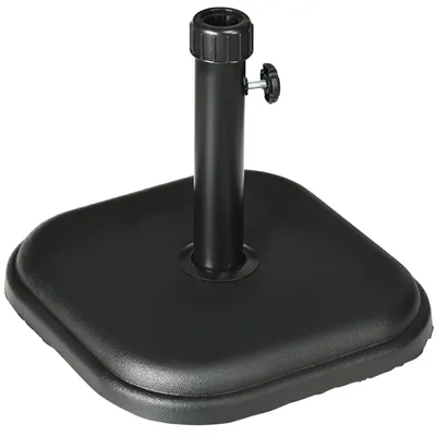 Obrázek produktu pro Stojan na slunečník – podstavec pro venkovní použití – hmotnost 11 kg – pro sloup o průměru 32–38 mm – rozměry 36 x 36 x 31 cm – černý