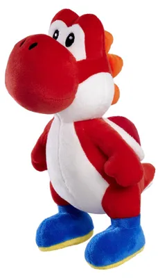 Productafbeelding van Simba Toys – Super Mario Yoshi pluche figuur, rood, ongeveer 20 cm – zacht en kleurrijk