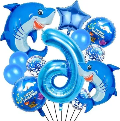 Produktbild von Haiballons 12 Stück Dekoration für Kinderparty