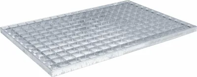 Image de vidaXL Grille argent 60 x 40 x 2 cm Acier galvanisé à chaud
