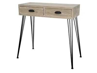 Produktbild von Loano Retro Konsole aus Paulowniaholz mit Metallgriffen 80x36x80 cm