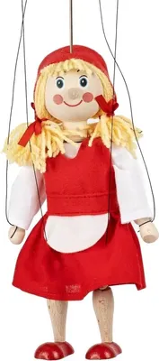 Produktbild von Marionette Rotkäppchen 20 cm, Holz-Marionette, Dekoartikel