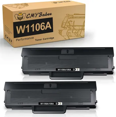 Produktbild von CMYBabee 106A W1106A Toner Kompatibel für HP 106A W1106A patronen für HP MFP 135a 135r 135w 137fnw 107a 107r 108a 108w (Schwarz, 2 Stück)