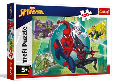 Produktbild von Trefl - Puzzle 100 Teile, Die Spinnenmaske, Spiderman, 5+