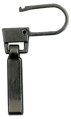 10 Metall Zipper Schlaufen Reißverschluss anthrazit