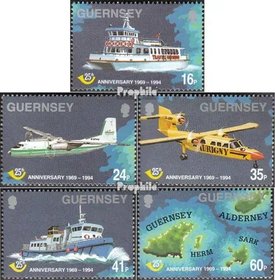 Produktbild von Briefmarken GB - Guernsey 1994 Mi 645-649 (kompl.Ausg.) gestempelt Posthoheit