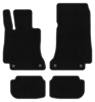 Immagine prodotto di Tappetini in moquette per Mercedes E A238 2017-2023 (Cabrio 4matic) – set 4 pezzi, neri, su misura – Wielganizator BASIC