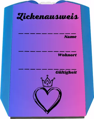 Produktbild von Zickenausweis Parkscheibe - Lustiges Accessoire für Zicken zum Führerschein