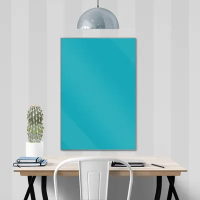 Produktbild von banjado Magnettafel aus Glas, beschreibbar, 50x75cm groß, ESG Sicherheitsglas mit Motiv Türkis [MTGH2-0018]