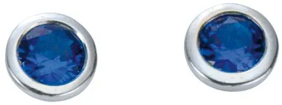 Image de Miamar 01.1098B : Boucles d'oreilles pour femmes, en argent, avec zircone bleue