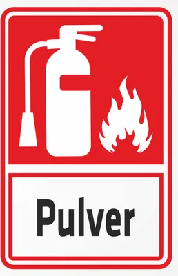 Produktbild von INDIGOS UG - Aufkleber - Sicherheit - Feuerlöscher Pulver - Kombi - 200x150 mm