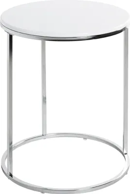 Produktbild von Beistelltisch >23378< in chrom-weiß, MDF, Metall - 50x40cm (HxD)