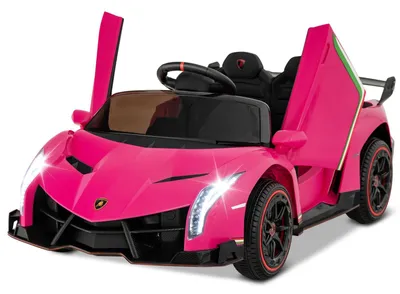 Elektrische Kinderauto, 2,4 G Fernbedienung, LED, Hupe, Musik, 3-6 km/h