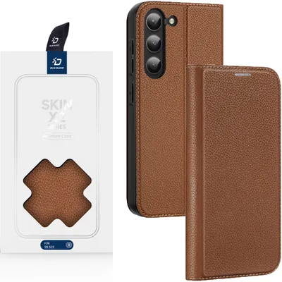 Produktbild von Dux Ducis Skin X2 Hülle Samsung Galaxy S23+ Flip Wallet Stand Braun