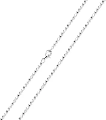 Produktbild von MATERIA by Matthias Wagner 2,7mm Kugelkette Silber 925 hochglänzend - Halskette Damen Collier in 40-70cm mit Box K10