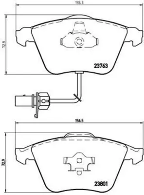 Produktbild von Brembo Bremsbelagsatz, Scheibenbremse Vorderachse P 85 084