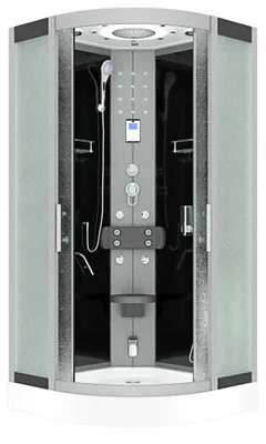 Produktbild von Dampfdusche Dusche Duschkabine D58-03M2-EC Duschtempel Sauna 80x80 cm