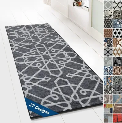 Produktbild von Teppich-Läufer auf Maß Navelli Schwarz 80x300 cm