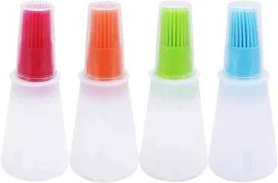 Image de Kits de moules en silicone pour barbecue et four, pour l'huile, le miel ou les sauces (4 pièces, colorés)