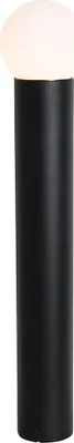Produktbild von Stehende Außenleuchte Schwarz mit Opalglas 80 cm IP44 Huma