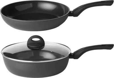 Imagen del producto de Juego de utensilios de cocina Sola Stonehenge, 2 piezas: sartén de 28 cm y sartén con tapa de 28 cm, con revestimiento antiadherente cerámico
