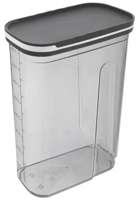 Image de Conteneur de stockage - Récipient pour marchandises en vrac - 4 litres - Plastique - Adapté au contact alimentaire - Gris