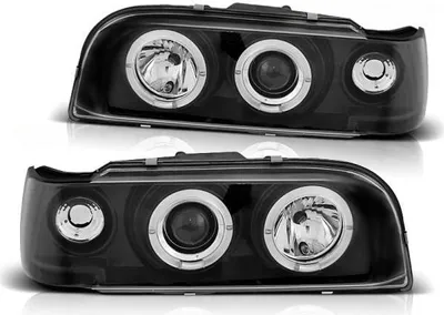 Produktbild von LED Angel Eyes Scheinwerfer passend für Volvo 850 92-96 schwarz