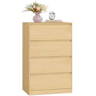 Produktbild von VASAGLE Kommode, Aufbewahrungsschrank, mit 4 Schubladen, für Schlafzimmer, 40 x 60 x 97,4 cm, modern, gelb