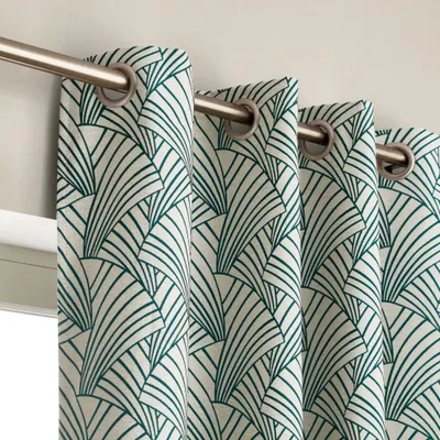 Image de Rideau tamisant, Ardeco vert l.135 x H.250 cm LINDER