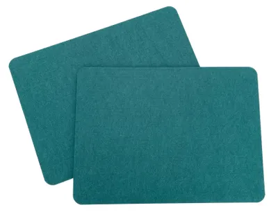 Produktbild von heimtexland ® Tischdeko Filz Tischset Bestecktasche Glasuntersetzer Tischdekoration Platzset Besteckhalter Untersetzer Typ846 Petrol Tischset 2er Pack