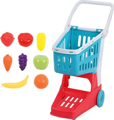 Produktbild von Playgo Einkaufswagen mit Lebensmitteln