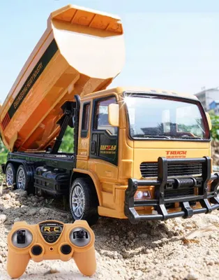 Produktbild von Ferngesteuerter Kipper-LKW – RC Muldenkipper mit Akku, elektrische Kippfunktion, Fernbedienung