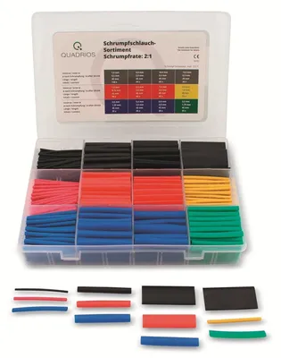 Produktbild von QUADRIOS Schrumpfschlauch-Set, 2103CA001, 2:1, Bunt, PE