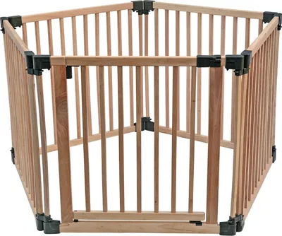 Produktbild von Safetots HolzSpielbereich, Pentagon, 5 x 80cm, Naturholz, 76cm Hoch