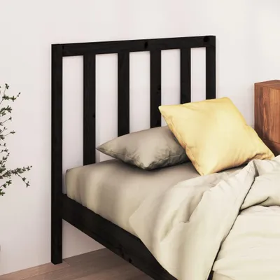 Produktbild von vidaXL Kopfteil Schwarz 81x4x100 cm Massivholz Kiefer