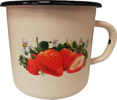 Produktbild von Stahl Emaille Metalltasse 0,4L Metall Tasse Becher
