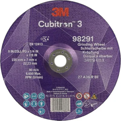 Image de 3M Disque à ébarber (D230xS7mmGranulation 36+ / Coudé 3M™ Cubitron™ 5 / Contenu : 10 pièces) - 7100303979