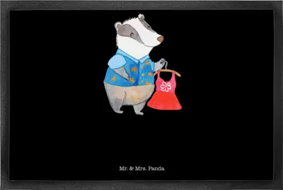 Produktbild von Mr. & Mrs. Panda fußmatte Modeverkäuferin Herz 50 x 75 cm - Schwarz - Geschenk, Verkäuferin, Spruch, Lustig, Schmutzfangmatte, hausmatte, Witzig, Bodenvorleger