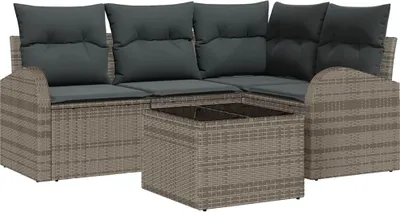 Image de Ensemble de canapé de jardin Gris polyrotin