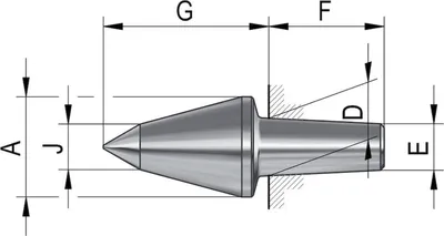 Produktbild von Röhm Auswechselbare Einsätze für mitlaufende Zentrierspitzen, Größe 102, 60°VL - 070719