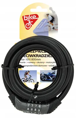 Produktbild von BIKE OK 1x180cm Seilkombination Fahrradsicherung