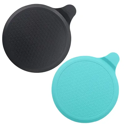 Productafbeelding van 15 cm extra grote siliconen afvoerstoppen voor spoelbakken, universele doucheafvoerstoppen voor badkamer, keuken en wastafel, zwart + blauw