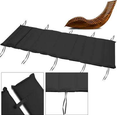 Produktbild von DETEX® Liegenauflage wasserabweisend inkl. Kopfkissen Auflage Liege Polster Kissen Saunaliege Gartenliege Anthrazit
